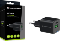 Conceptronic ALTHEA15B USB-A / USB-C Hálózati töltő Adapter 20W - Fekete