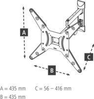 Hama 00220824 32"-65" LCD TV/Monitor fali tartó konzol (1 kijelző)