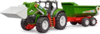 Bruder 03452 Roadmax Traktor elülső rakodóval és billenőkocsival
