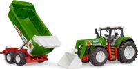 Bruder 03452 Roadmax Traktor elülső rakodóval és billenőkocsival