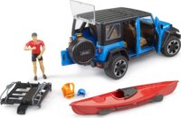 Bruder 02529 Jeep Wrangler Rubicon Unlimited terepjáró kajakkal és figurával