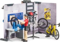 Bruder 63120 Bworld kerékpárbolt és műhely játszókészlet figurával