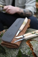 Kirschen 3307000 Prémium fafaragó késkészlet velúrbőr tokban 3 darabos