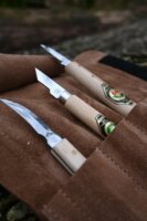 Kirschen 3307000 Prémium fafaragó késkészlet velúrbőr tokban 3 darabos