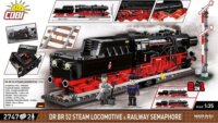 COBI DR BR 52 Gőzmozdony & Vasúti jelzőlámpa 2747 darabos Építőjáték
