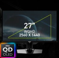 MSI 27" 9S6-3CD89T-011 WQHD Gaming QD-OLED E2 Monitor