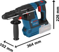 Bosch GBH 18V-26 F Professional Solo Akkus Fúró-vésőkalapács + GDE 18V-16 Porelszívó Adapter