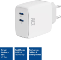 ACT AC2165 2 x USB-C Hálózati töltő - Fehér 65W