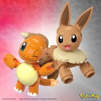 Mattel JCR81 MEGA Pokémon Pokélabda - Charmander és Eevee 40 darabos Építőjáték