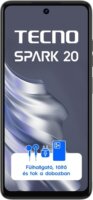 Tecno Spark 20 8/256GB 4G/LTE Dual SIM Okostelefon - Gravity Black