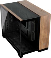 Corsair 2500X Mini Tower Extended ATX számítógépház - Fekete fém / Dió fa
