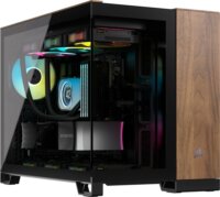 Corsair 2500X Mini Tower Extended ATX számítógépház - Fekete fém / Dió fa