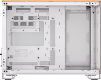 Corsair 2500X Mini Tower Extended ATX számítógépház - Fehér fém / Bambusz fa