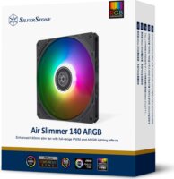 SilverStone Air Slimmer 140 ARGB PWM 140mm Rendszerhűtő ventilátor - Fekete