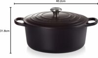 Le Creuset Signature kerek Öntöttvas Sütőtál 30 cm - Fekete