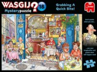 Jumbo 19179 Wasgij Mystery 18 - Kávézó karikatúra 1000 darabos Kreatív Puzzle