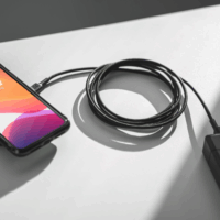 Green Cell PowerStream USB-C apa - USB-C apa 3.0 Adat és töltő kábel - Fekete (2m)