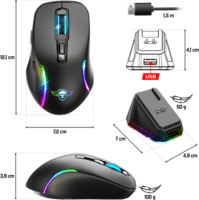 Spirit of Gamer Elite M50 Wireless Gaming Egér - Fekete