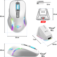 Spirit of Gamer Elite M50 Wireless Gaming Egér - Fehér