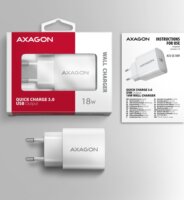 Axagon ACU-QC USB-A Hálózati töltő - Fehér (18W)