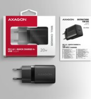 Axagon ACU-PD USB-C Hálózati töltő - Fekete (20W)