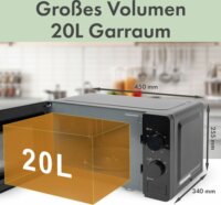 Bomann MW 6014 CB Mikrohullámú sütő 20L 700W - Fekete