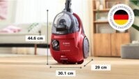 Bosch BGS 21CAR Serie 4 Porzsák nélküli porszívó - Piros/Fekete