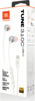 JBL Tune 310C USB Type-C Vezetékes In-Ear Fülhallgató Headset - Fehér