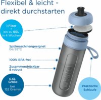 Brita Fill & Go Active Vízszűrő kulacs 0,6L Kék + 2db MicroDisc filter