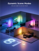 Govee H6079312 Lyra Corner LED dekorációs lámpa RGBIC beépített hangszóróval - Fekete