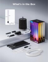 Govee H6079312 Lyra Corner LED dekorációs lámpa RGBIC beépített hangszóróval - Fekete