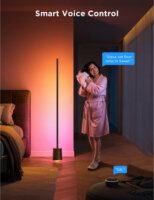 Govee H6079312 Lyra Corner LED dekorációs lámpa RGBIC beépített hangszóróval - Fekete