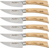 Jean Dubost Laguiole Steakmesser - Tölgyfa 6 darabos Konyhakés készlet Díszdobozban