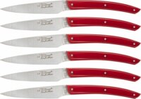 Jean Dubost Laguiole Messer - Piros Akril 6 darabos Konyhakés készlet Díszdobozban