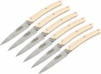 Jean Dubost Laguiole Messer - Fehér Akril 6 darabos Konyhakés készlet Díszdobozban