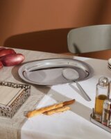 Alessi JM13 Rozsdamentes Acél tálaló tálca 36 x 29 cm - Ezüst