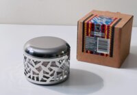 Alessi MSA17 Rozsdamentes Acél Sajt tartó tál kaktusz mintával 200ml - Ezüst