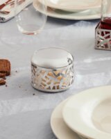 Alessi MSA17 Rozsdamentes Acél Sajt tartó tál kaktusz mintával 200ml - Ezüst