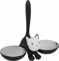Alessi AMMI09 B Tigrito Rozsdamentes Acél Macska etető és itató - Fekete