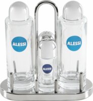 Alessi 5070 Üveg Fűszertartó készlet 4 részes - Átlátszó / Ezüst