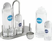Alessi 5070 Üveg Fűszertartó készlet 4 részes - Átlátszó / Ezüst