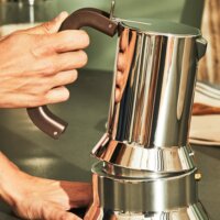Alessi 9090/1 Mokka Espresso 1 személyes kotyogós kávéfőző 70ml - Ezüst