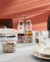 Alessi MSA16 Cactus Üveg Fűszertartó készlet 5 részes - Átlátszó / Ezüst