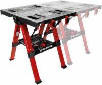 Holzmann WST100SOLID Munkapad beépített Satuval 820 x 630 mm - Fekete / Piros