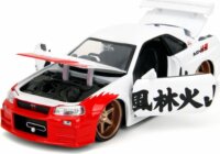 Jada Street Fighter Ryu Nissan Skyline GTR fém autó modell 1:24