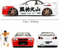 Jada Street Fighter Ryu Nissan Skyline GTR fém autó modell 1:24