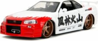 Jada Street Fighter Ryu Nissan Skyline GTR fém autó modell 1:24