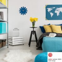 TFA 60 3020 06 Clock in the box Design Fali Óra 40cm - Kék