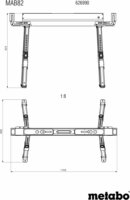 Metabo MAB 82 Összecsukható Munkaállvány Készlet (116 x 98 x 82 cm)