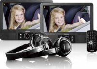 Lenco MES-415 Hordozható DVD lejátszó 2 darabos Autós készlet Fülhallgatóval